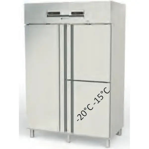 Koel-/Vrieskast | 1370L (2/1 GN) | RVS | -15°C/-20°C & -2°C/+8°C | Geforceerd | Temperatuur-/Deuralarm | 1370x860x2110/2175(h)mm