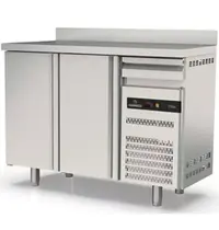 Coreco Koelwerkbank | S-LINE | 325L | 2 Deuren + 1 Lade | -2°C/+8°C | Geforceerd | Temperatuuralarm | Achteropstand | 1495x600x1040/1140(h)mm 