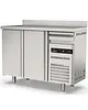 Coreco Koelwerkbank | S-LINE | 325L | 2 Deuren + 1 Lade | -2°C/+8°C | Geforceerd | Temperatuuralarm | Achteropstand | 1495x600x1040/1140(h)mm 