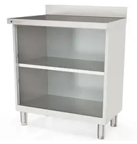 Coreco Werkbank | S-LINE | RVS | Open Vak | Diepte 600 | Hoogte 1040/1140 | Breedte 990-2020 | Achteropstand 