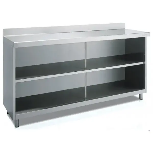 Werkbank | 600 RANGE | RVS | Open Vak | Diepte 600 | Hoogte 1040/1140 | Breedte 990-2020 | Achteropstand
