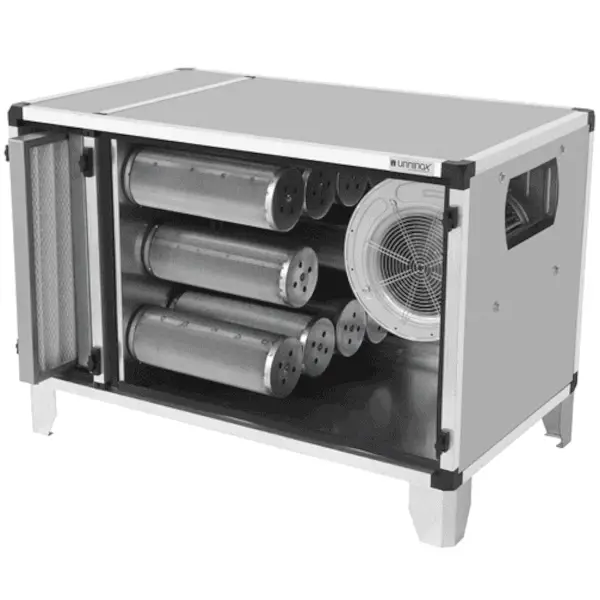 Geurfilterkast FTBK | 4.5A | 3250m3/u | 0.55kW | 10 Carbonfilter + 2 Cassette Filters | 1200x670x670(h)mm