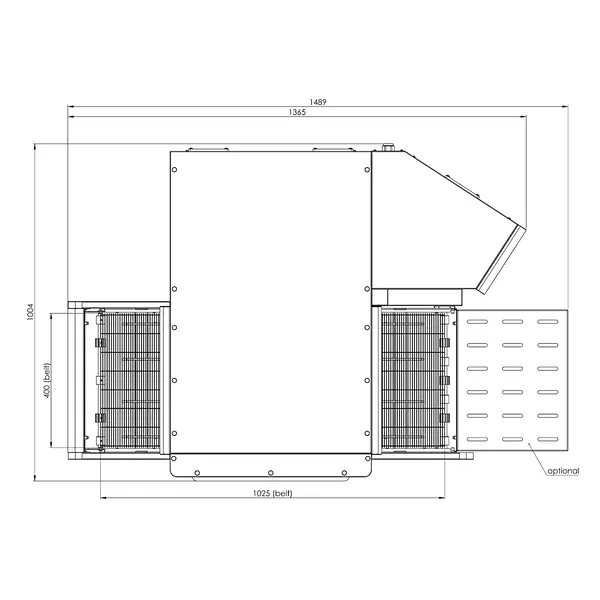 Lopendeband Oven 400 | Ø25cm - 30p/u | Ø32cm - 15p/u | Ø40cm - 13p/u | Touchscreen | 985x450x400(h)mm