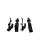 CombiSteel Roosterclips | CombiSteel Koelvitrines COM-7487.0170/0175/0180 | Zwart | 4 Stuks 
