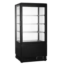 CombiSteel Koelvitrine | 78L | Zwart | 0°C/+12°C | 4 Niveaus | 428x386x960(h)mm 