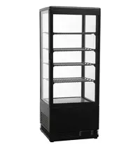 CombiSteel Koelvitrine | 98L | Zwart | 0°C/+12°C | 5 Niveaus | 428x386x1110(h)mm 
