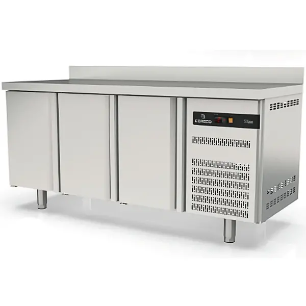 Vrieswerkbank | S-LINE | 399L | 3 Deuren (1/1 GN) | -15°C/-20°C | Geforceerd | Temperatuuralarm | Achteropstand | 1795x700x850/950(h)mm