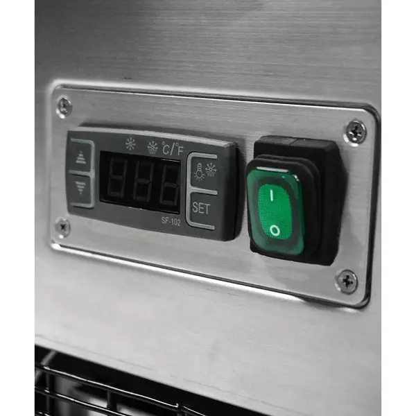 Koelvitrine | 370L | RVS/Zwart | +2°C/+8°C | 3 Niveaus | 1215x675x1210(h)mm