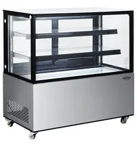 CombiSteel Koelvitrine | 370L | RVS/Zwart | +2°C/+8°C | 3 Niveaus | 1215x675x1210(h)mm