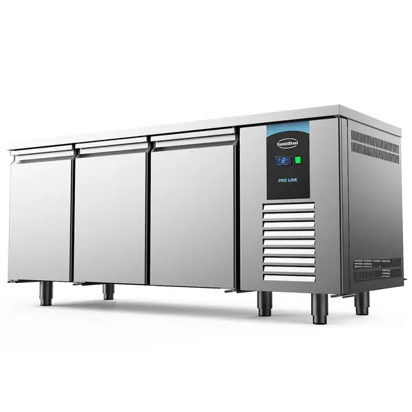 Bakkerij Koelwerkbank | PRO LINE | 615L | 3 Deuren (EN600x400) | -2°C/+8°C | Geforceerd | 2100x800x850(h)mm