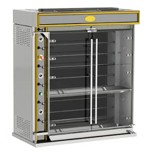 Kippengrill | Elektrisch | 6 Spitten | 36 Kippen | 19.8kW (400V) | 1340x620x1480(h)mm