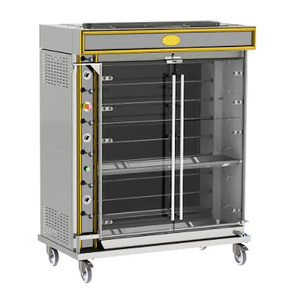 Kippengrill | Elektrisch | 6 Spitten | 36 Kippen | 19.8kW (400V) | 1340x620x1480(h)mm