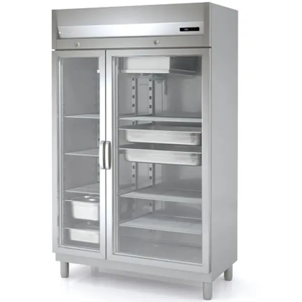 Koelkast | 964L (1/1 + 2/1 GN) | RVS | -2°C/+8°C | Geforceerd | Draaideuren | Temperatuur-/Deuralarm | 1250x700x2040(h)mm
