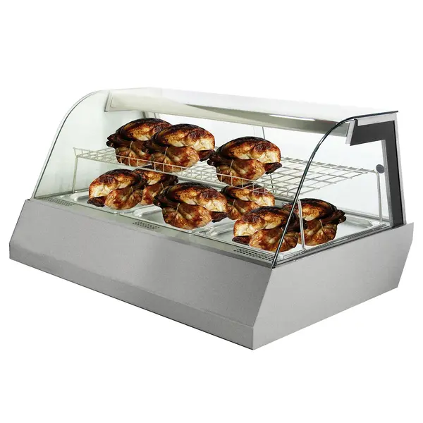 Warmhoudvitrine | RVS | 2x 1/1 GN | 30°C/90°C | Geventileerd | 2 Niveaus | 2.2kW (230V) | Bevochtiging | 750x775x585(h)mm