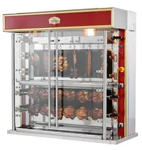 INOTECH by SOFINOR Kippengrill | SÉDUCTION LARGE | Gas | 5 Spitten (4x Horizontaal + 1x Verticaal) | 30 Kippen | 30kW | Elektrische Ontsteking (230V) | 1465x745x1470(h)mm 