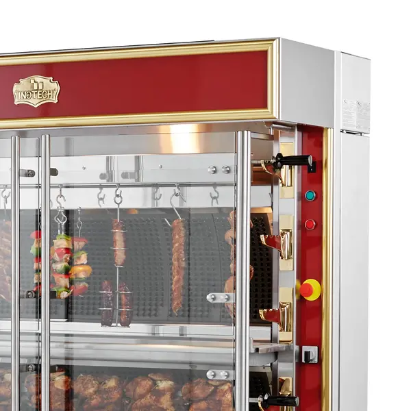 Kippengrill | SÉDUCTION LARGE | Gas | 7 Spitten (6x Horizontaal + 1x Verticaal) | 42 Kippen | 45kW | Elektrische Ontsteking (230V) | 1465x745x1920(h)mm