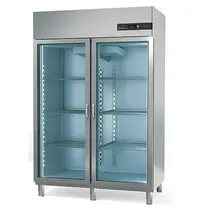 Coreco Koelkast | S-LINE | 1404L (2/1 GN) | RVS | -2°C/+8°C | Geforceerd | Draaideuren | Temperatuur-/Deuralarm | 1350x850x2130/2195(h)mm