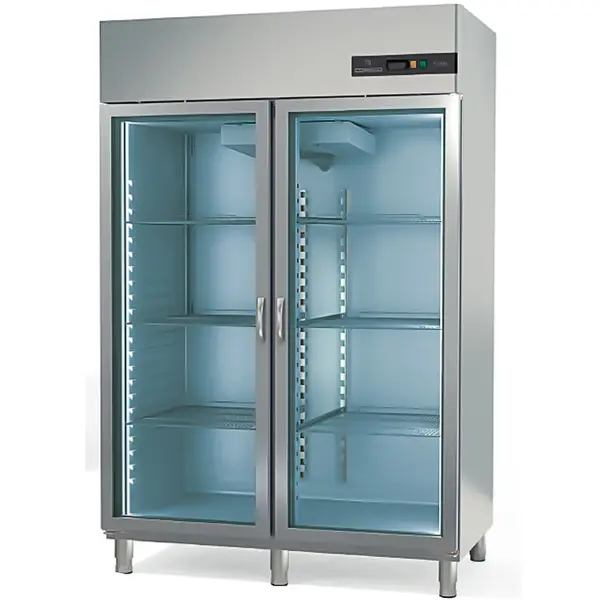 Koelkast | S-LINE | 1404L (2/1 GN) | RVS | -2°C/+8°C | Geforceerd | Draaideuren | Temperatuur-/Deuralarm | 1350x850x2130/2195(h)mm