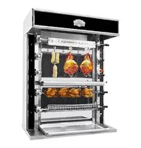 INOTECH by SOFINOR Kippengrill | SÉDUCTION NARROW | Gas | 3 Spitten (2x Horizontaal + 1x Verticaal) | 14 Kippen | 11kW | Elektrische Ontsteking (230V) | 1125x745x1020(h)mm
