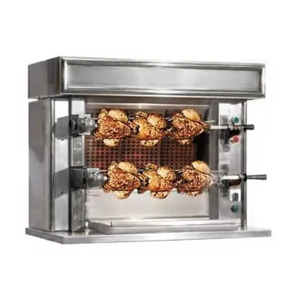 Kippengrill | MINI SÉDUCTION | Gas | 2 Spitten | 6 Kippen | 8kW | Elektrische Ontsteking (230V) | 870x530x722(h)mm