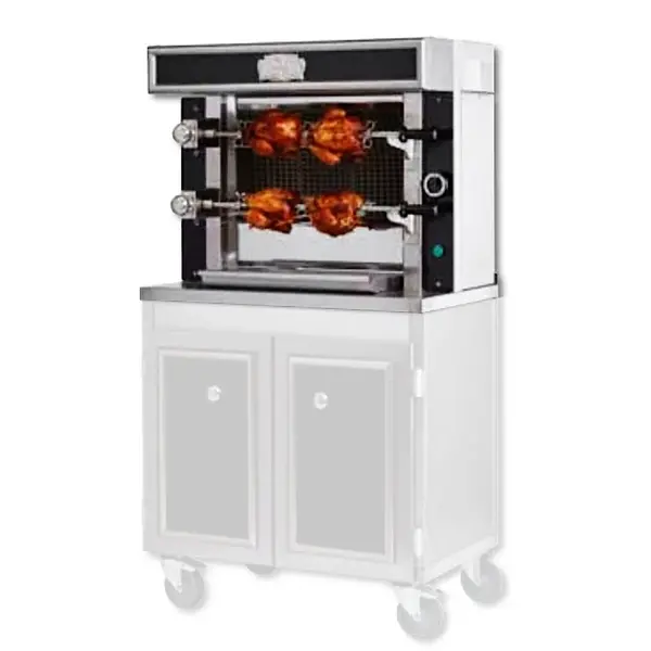 Kippengrill | MINI SÉDUCTION | Gas | 2 Spitten | 6 Kippen | 8kW | Elektrische Ontsteking (230V) | 870x530x722(h)mm