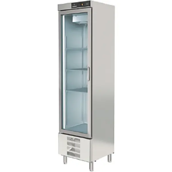 Koelkast | S-LINE | 409L | RVS | -2°C/+8°C | Geforceerd | Temperatuur-/Deuralarm | 530x770x2040(h)mm