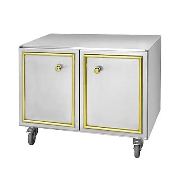 Onderstel | MINI SÉDUCTION | RVS | Draaideuren | Wielen (Geremd) | 870x595x900(h)mm