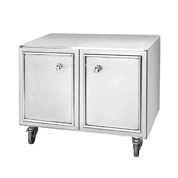 Onderstel | MINI SÉDUCTION | RVS | Draaideuren | Wielen (Geremd) | 870x595x900(h)mm