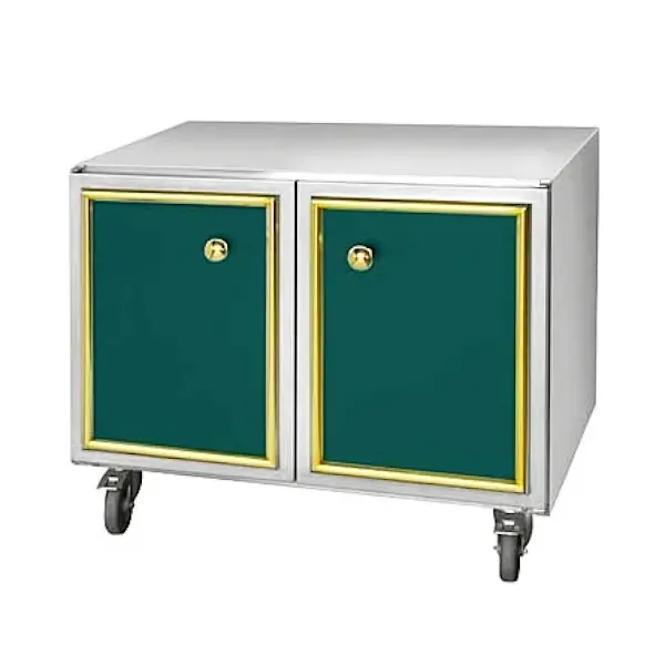 Onderstel | MINI SÉDUCTION | RVS | Draaideuren | Wielen (Geremd) | 870x595x900(h)mm