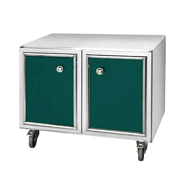 Onderstel | MINI SÉDUCTION | RVS | Draaideuren | Wielen (Geremd) | 870x595x900(h)mm