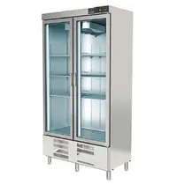 Coreco Koelkast | S-LINE | 964L | RVS | -2°C/+8°C | Geforceerd | Draaideuren | Temperatuur-/Deuralarm | 1250x700x2040(h)mm