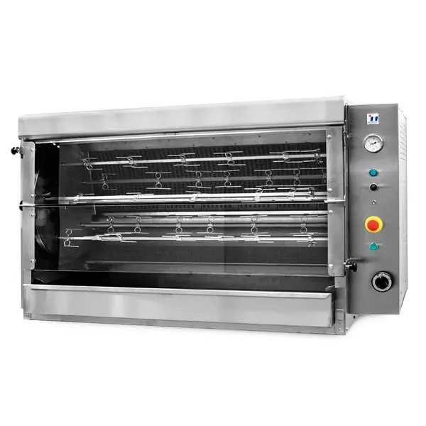 Kippengrill | Gas | 5 Spitten | 30-35 Kippen | 30kW | Elektrische Ontsteking (230V) | 1470x790x900(h)mm