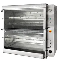 INOTECH by SOFINOR Kippengrill | Gas | 2x 5 Spitten | 60-70 Kippen | 30kW | Elektrische Ontsteking (230V) | 1470x790x1442(h)mm 