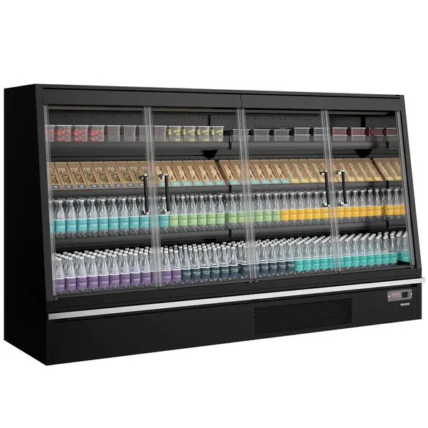 Wandkoeling | GALAXY+ | Zwart | -1°C/+5°C | Geforceerd | Draaideuren | Koppelbaar | Optionele Eilandopstelling | 2580x740x1500(h)mm