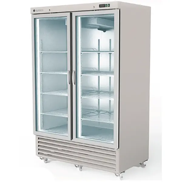 Koelkast | US RANGE | 1404L (2/1 GN) | RVS | -2°C/+8°C | Geforceerd | Draaideuren | Temperatuur-/Deuralarm | Wielen (Geremd) | 1350x845x2145(h)mm