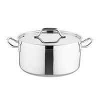 Nisbets Essentials Kookpan | RVS/Aluminium | 12L | Div. Warmtebronnen | Incl. Deksel | Ø320x160(h)mm