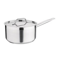 Nisbets Essentials Steelpan | RVS/Aluminium | 3L | Div. Warmtebronnen | Incl. Deksel | Ø200x100(h)mm