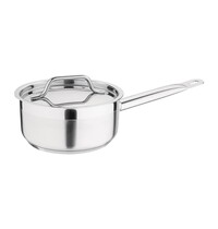Nisbets Essentials Steelpan | RVS/Aluminium | 1.5L | Div. Warmtebronnen | Incl. Deksel | Ø160x80(h)mm