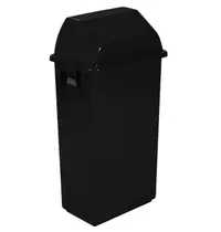 Probbax Wandafvalbak | Kunststof (Zwart) | 80L | Tuimeldeksel | Incl. Bevestiging | 460x333x917(h)mm 