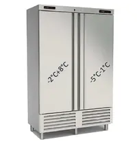 Coreco Viskoelkast | 1010L (2/1 GN) | RVS | -1°C/-5°C & -2°C/+8°C | Geforceerd | Incl. 6 Visbakken | Temperatuur-/Deuralarm | 1370x735x2160(h)mm