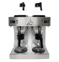 Saro Koffiezetapparaat | ECO | RVS | Dubbel | 4x 1.8L | Warmhoudplaten | 4.12kW (230V) | 405x410x453(h)mm 