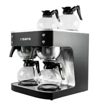Saro Koffiezetapparaat | ECO | Zwart/RVS | Dubbel | 4x 1.8L | Warmhoudplaten | 4.12kW (230V) | 400x413x425(h)mm