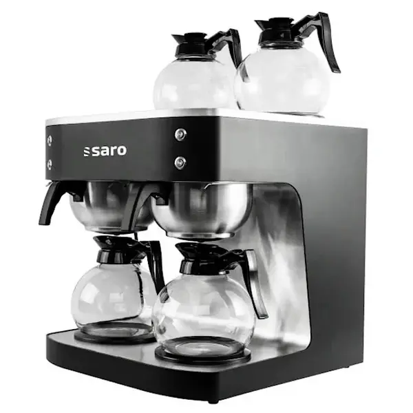 Koffiezetapparaat | ECO | Zwart/RVS | Dubbel | 4x 1.8L | Warmhoudplaten | 4.12kW (230V) | 400x413x425(h)mm