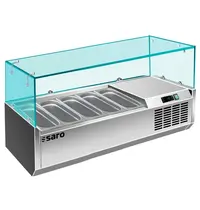 Saro Opzetkoelvitrine | 5x 1/4 GN | +2°C/+8°C | 1200x335x435(h)mm