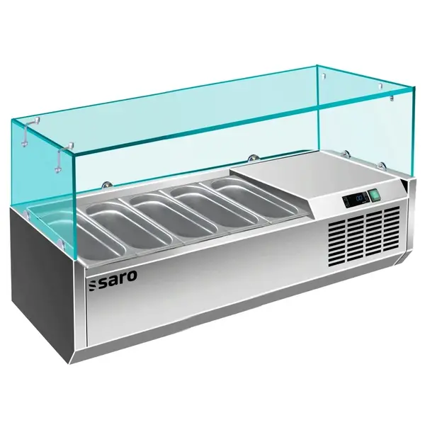 Opzetkoelvitrine | 5x 1/4 GN | +2°C/+8°C | 1200x335x435(h)mm
