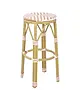 Bolero Barkrukken | Rotan/Aluminium | Koraal | Houtlook Frame | In-/Outdoor | Stapelbaar | 2 Stuks | Ø360x755(h)mm 