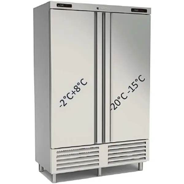 Koel-/Vrieskast | 1165L | RVS | -15°C/-20°C & -2°C/+8°C | Geforceerd | Temperatuur-/Deuralarm | 1370x735x2115(h)mm