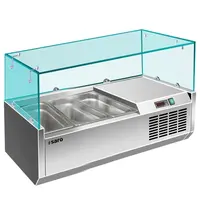 Saro Opzetkoelvitrine | 3x 1/3 GN | +2°C/+8°C | 955x395x435(h)mm 