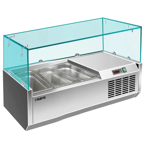 Opzetkoelvitrine | 3x 1/3 GN | +2°C/+8°C | 955x395x435(h)mm