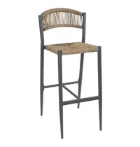 Bolero Barkrukken | EDEN | Rotan/Aluminium | Naturel | Donkergrijs Frame | In-/Outdoor | 2 Stuks | 425x530x1040(h)mm 